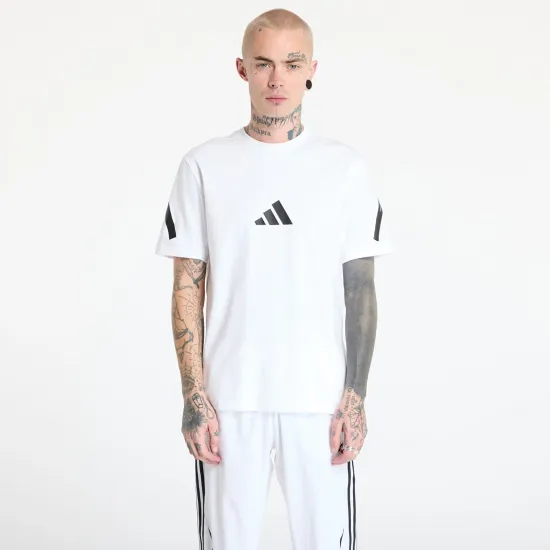 Adidas Ανδρικό T-shirt Λευκό με Μαύρες Λεπτομέρειες