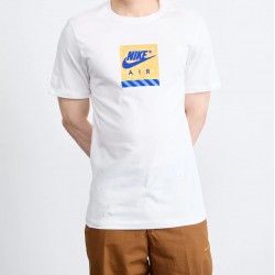 Nike Air Ανδρικό T-shirt Λευκό με Πολύχρωμο Print