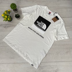 The North Face Ανδρικό T-shirt Λευκό “Never Stop Exploring”