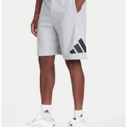 Ανδρική Βερμούδα Adidas Ανοιχτό Γκρι με Μαύρο Μοντέρνο Logo