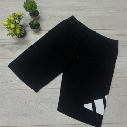 Ανδρική Βερμούδα Adidas Μαύρη με Λευκό Μοντέρνο Logo