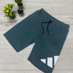 Ανδρική Βερμούδα Adidas Μπλε-Πετρόλ με Μοντέρνο Λευκό Logo