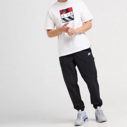 Nike Air Ανδρικό T-shirt Λευκό με Γεωμετρικό Print