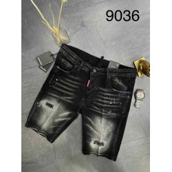 Ανδρικό Μαύρο Τζιν Σορτς Destroyed Look 