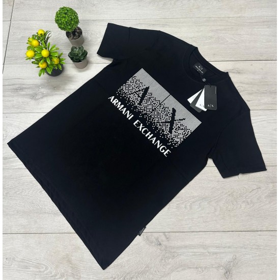 Μαύρο T-Shirt Armani Exchange Pixel Grid Μαύρο T-Shirt Armani Exchange Pixel Grid