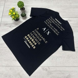 Ανδρικό Μπλουζάκι Armani Exchange – Navy Blue με Quotes