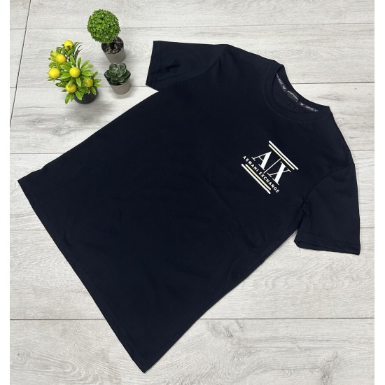Ανδρικό Μπλουζάκι Armani Exchange – Navy Blue με Quotes Ανδρικό Μπλουζάκι Armani Exchange – Navy Blue με Quotes