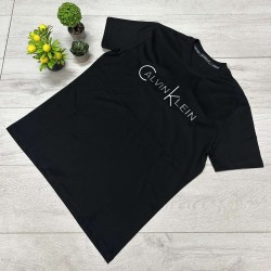 Μαύρο T-shirt με λογότυπο Calvin Klein