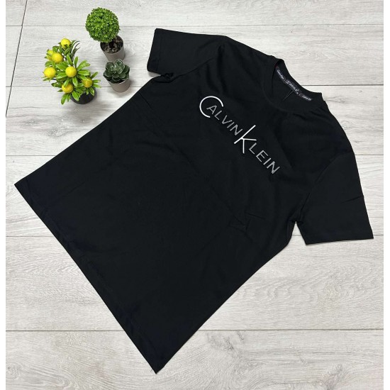 Μαύρο T-shirt με λογότυπο Calvin Klein Μαύρο T-shirt με λογότυπο Calvin Klein