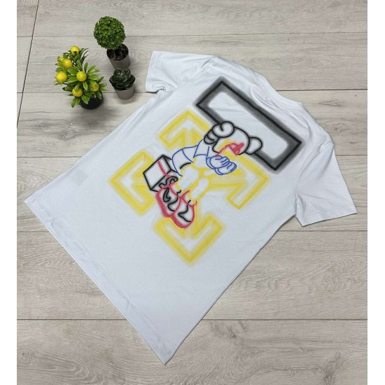 Μπλουζάκι Off-White Inspired – "Neon Figure"