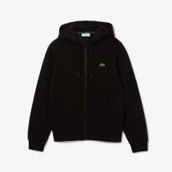 Lacoste Ανδρική Ζακέτα Φούτερ με Κουκούλα Μαύρο 