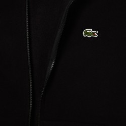 Lacoste Ανδρική Ζακέτα Φούτερ με Κουκούλα Μαύρο 