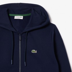 Lacoste Ανδρική Ζακέτα Φούτερ με Κουκούλα Γκρι