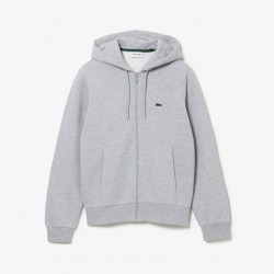 Lacoste Ανδρική Ζακέτα Φούτερ με Κουκούλα Γκρι